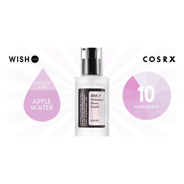 Toner Giảm Mụn Đầu Trắng, Làm Trắng Da, Giảm Nhăn Cosrx AHA 7 Whitehead Power Liquid 100ml | BigBuy360 - bigbuy360.vn