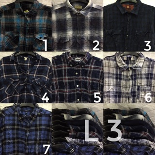 SƠ MI FLANNEL SI SIZE L (Nhắn shop để chọn mẫu)