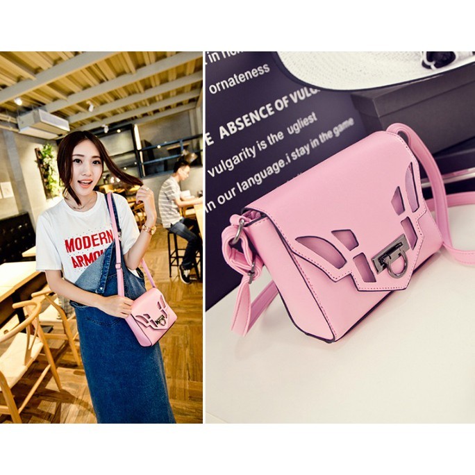 SALE SỐC - Túi xách messenger nắp cut out B036