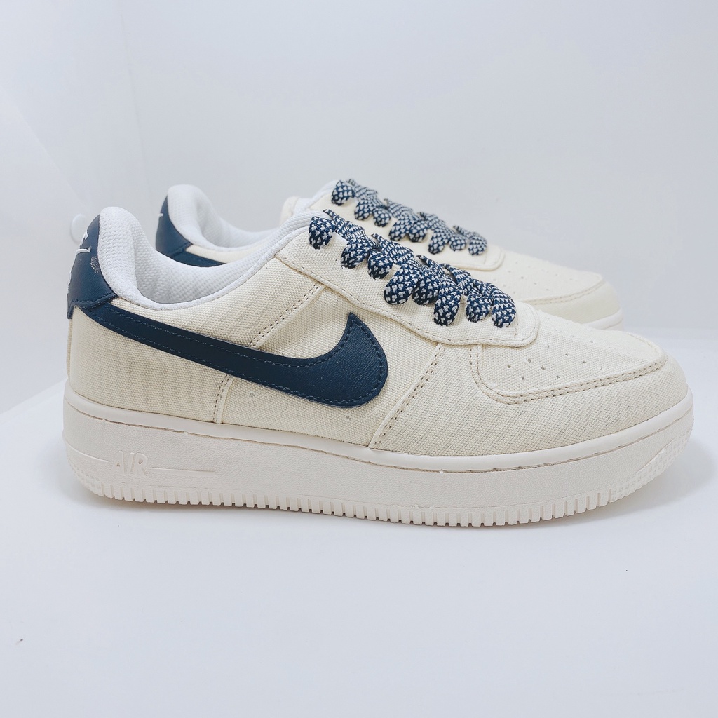 Giày Thể Thao Nam Nữ Sneaker AF1 Cổ Thấp Vải Màu Sữa Xanh Full Size | BigBuy360 - bigbuy360.vn