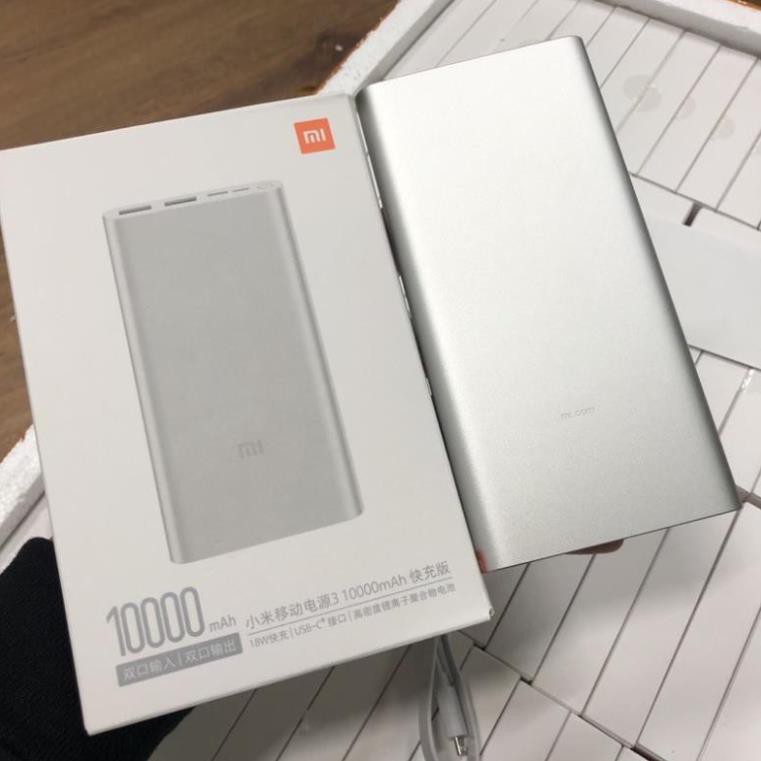 Sạc Dự Phòng Xiaomi Gen 3 - Dung lượng 10.000mah, 2 Cổng Sạc USB, 1 Cổng Typ C - Bảo Hành 12 Tháng