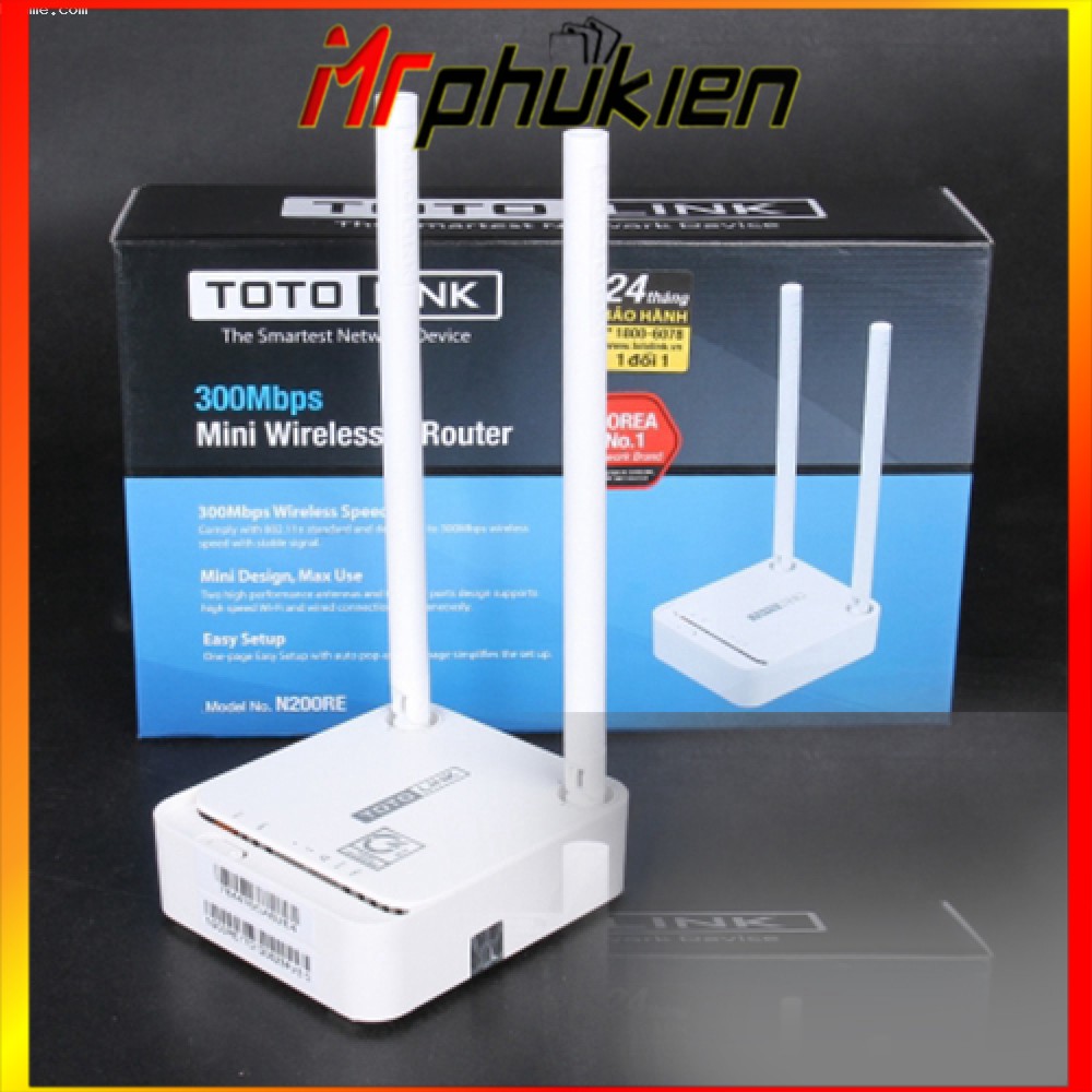 Bộ Phát Wifi Chuẩn N 300Mpbs Totolink N200Re - MrPhukien