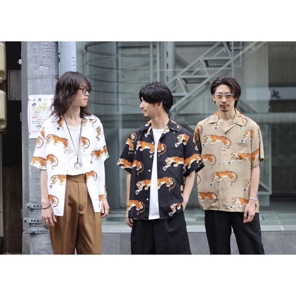 Áo Thun Tay Ngắn In Hình Hổ WACKO MARIA Plus Size Cho Nam Và Nữ