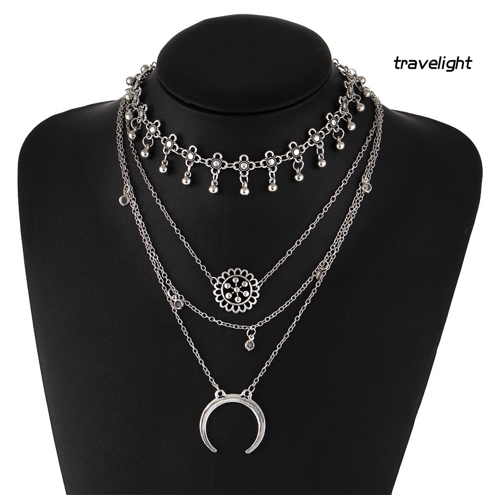 (Travelight) 1 Vòng Cổ Choker Nhiều Lớp Phong Cách Boho Cổ Điển