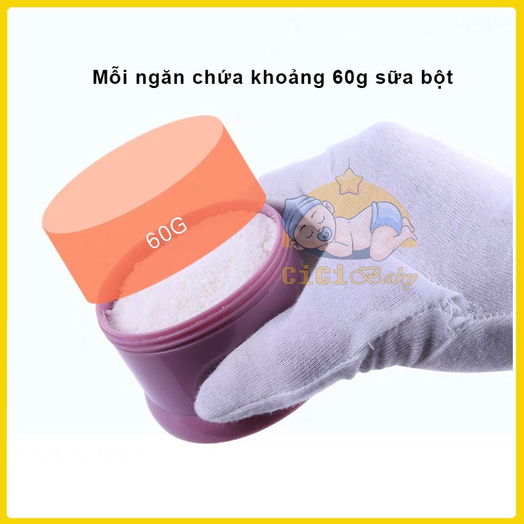 Hộp chia sữa 3 ngăn, hộp đựng sữa và đồ ăn khô cho bé