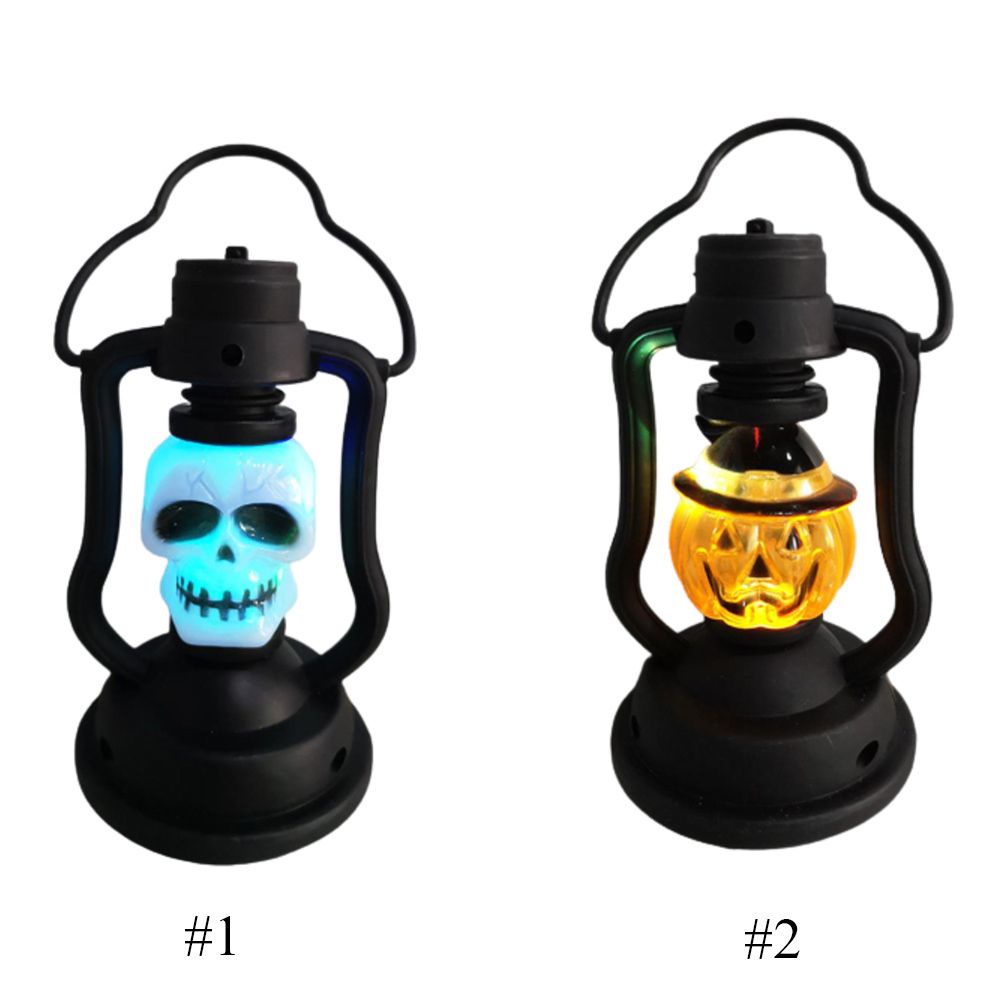 Đèn ngủ 7 màu hình đầu lâu/quả bí ngô độc đáo trang trí Halloween