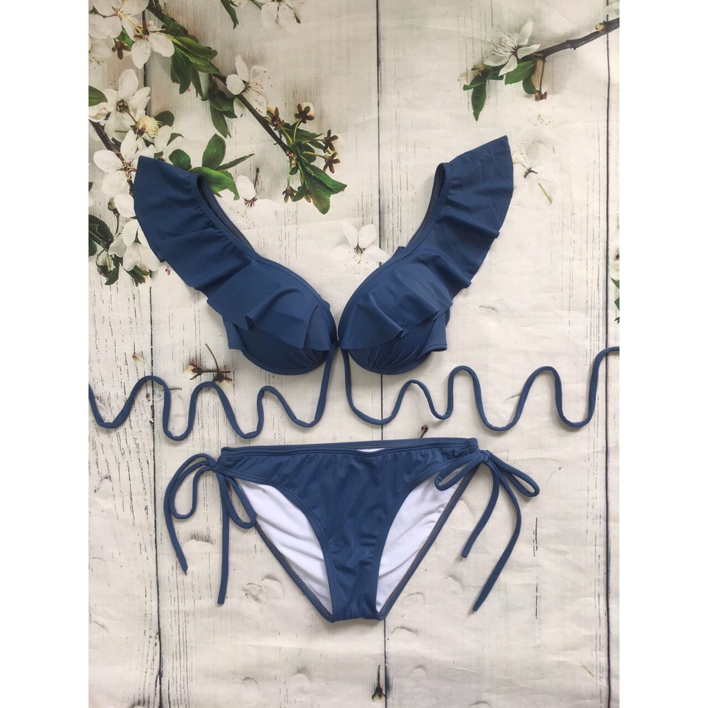 Bikini 2 mảnh cúp ngực bèo cánh tiên (nhiều màu)
