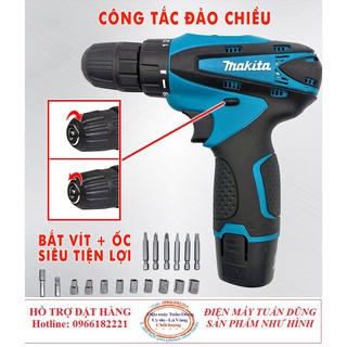 [Chính Hãng] MÁy bắt vít 12v kèm phụ kiện - 2 pin [Ưu Đãi Khủng]