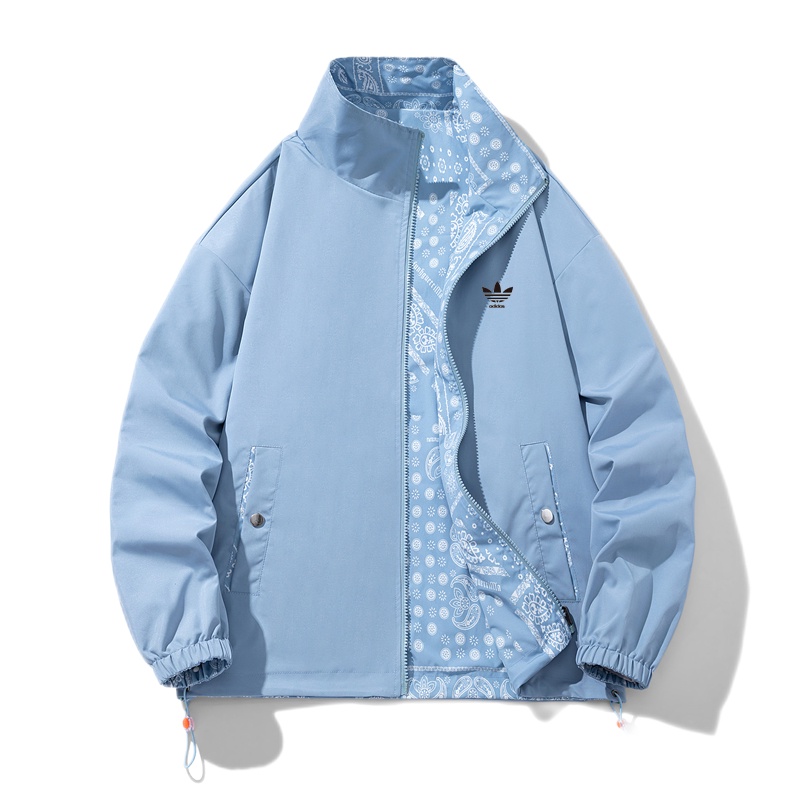 [Mặc Hai Mặt] Áo Khoác Bomber Hai Mặt Cổ Đứng Dáng Rộng Phong Cách Thể Thao Thời Trang Xuân Thu Chất Lượng Cao Giản Dị