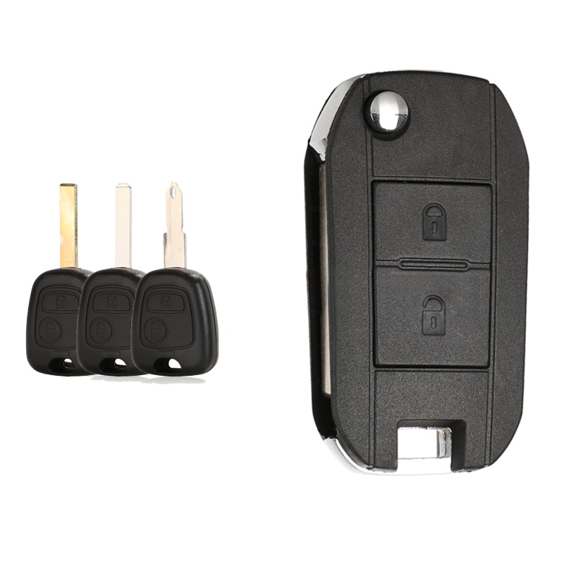 Bộ 2 Vỏ Bọc Chìa Khóa Điều Khiển Từ Xa Cho HU83 Blade for 307 107 207 407 C2 C3 Waterresi