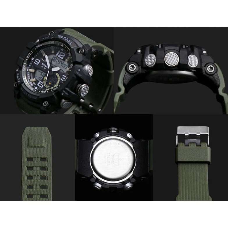 Đồng Hồ Nam Thể Thao SMAEL 1617 Chính Hãng Chống NướcThiết Kế Hầm Hố Dây Cao Su Bền Pin Trâu | BigBuy360 - bigbuy360.vn