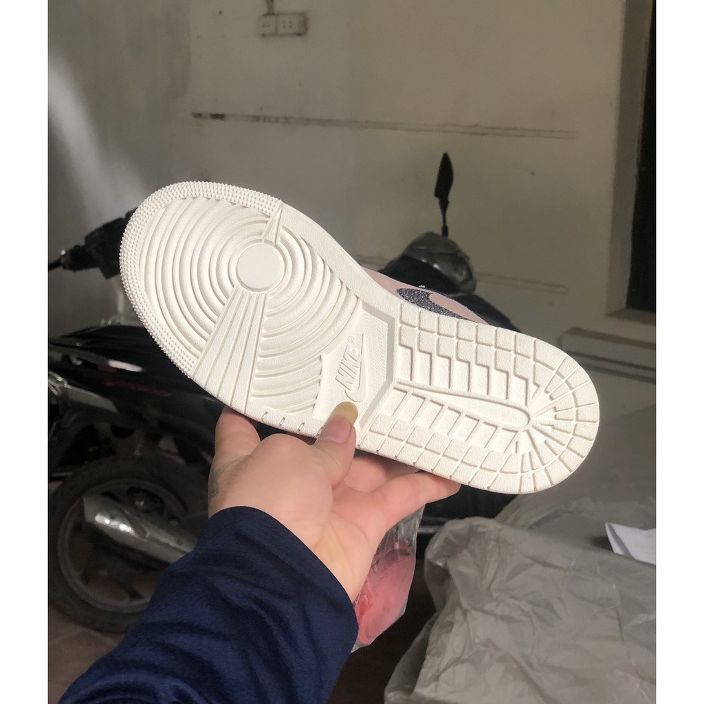 ✔️Giày Jordan 1 Mid Dusty Pink Đen Hồng Fullbox Tặng Dây✔️