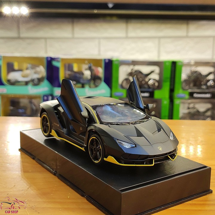 Mô hình hợp kim siêu xe Lamborghi LP770-4 tỉ lệ 1:32 màu đen nhám