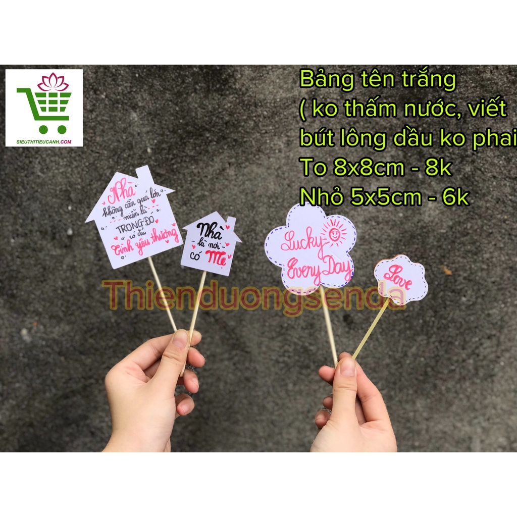 BẢNG TÊN NGÔI NHÀ, ĐÁM MÂY, NGÔI SAO, BÉ GẤU, TRÁ TIM, CỎ 3 LÁ TRANG TRÍ CHẬU CÂY