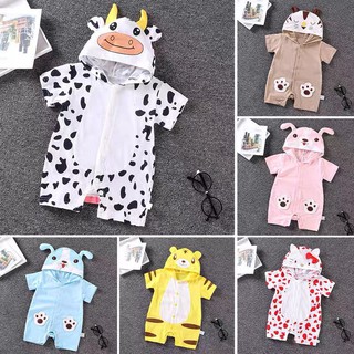(Video- Xả kho) Body thú hè cho bé 4-15kg bodysuit cộc tay ngắn tay bé trai bé gái ngộ nghĩnh đáng yêu