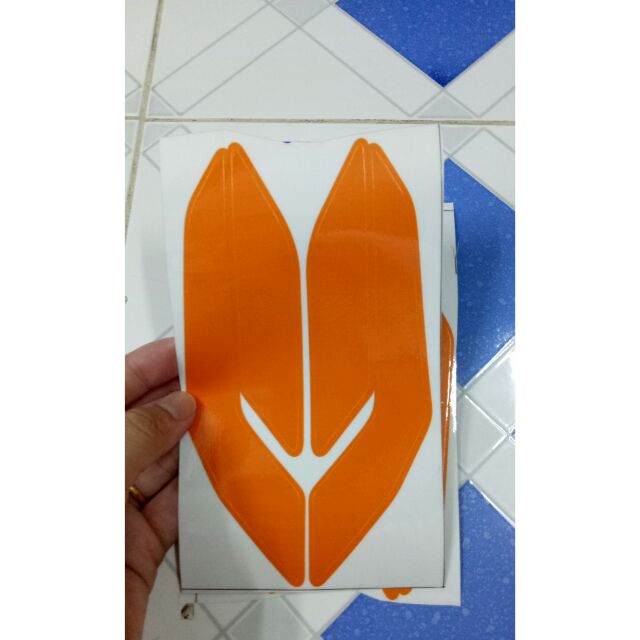 Tem logo cặp tem dán demi xi nhan nhỏ Vario 2018 màu Cam