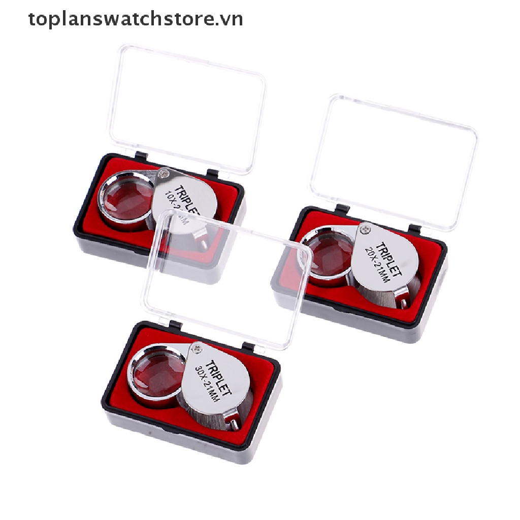 Toplanswatchstore Kính Lúp Phóng Đại Trang Sức Kim Cương Kèm Hộp Đựng