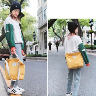 Túi vải bố canvas tote, túi xách nữ vải phong cách Hàn Quốc TVB3112
