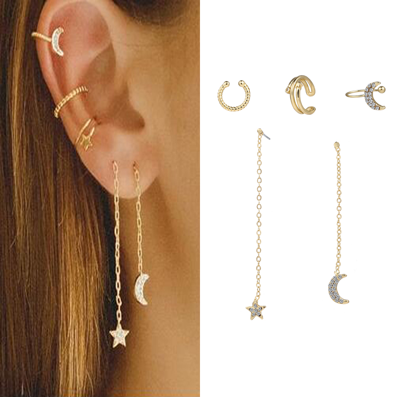 Hoa Tai Dáng Dài Hình Bướm Đính Đá Lấp Lánh Phong Cách Hàn Quốc