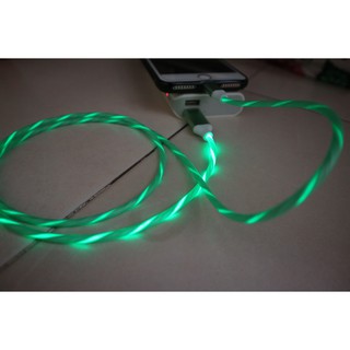 Dây cáp sạc nhanh iphone samsung android dài 1 mét có đèn LED