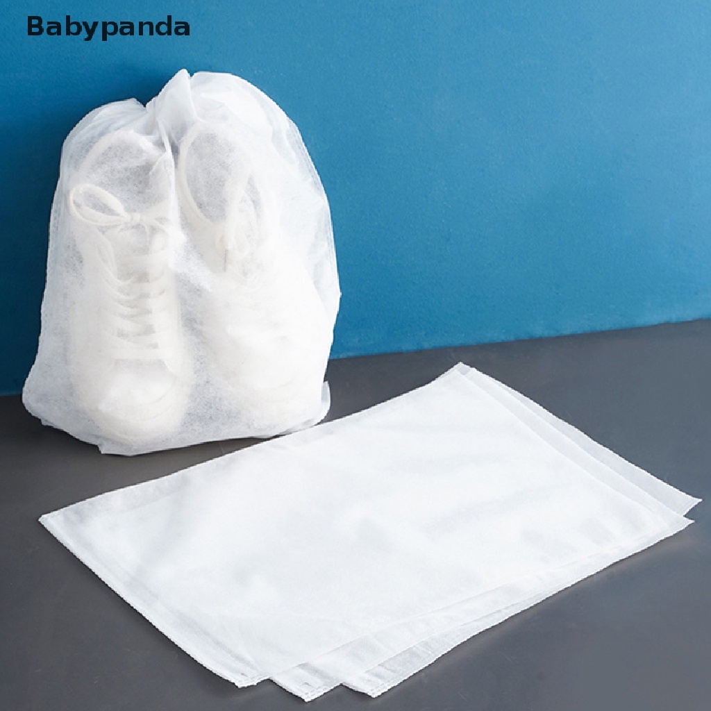 Bộ 10 Túi Dây Rút Đựng Giày Chống Bụi Bẩn / Trong Suốt Bằng Vải Không Dệt