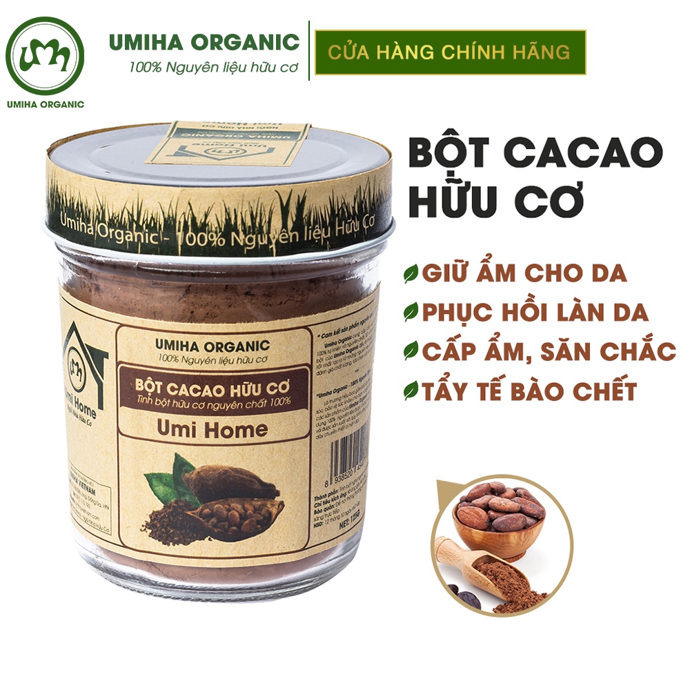 Bột Cacao hữu cơ UMIHA nguyên chất |Cacao Powder 100% Organic 135g