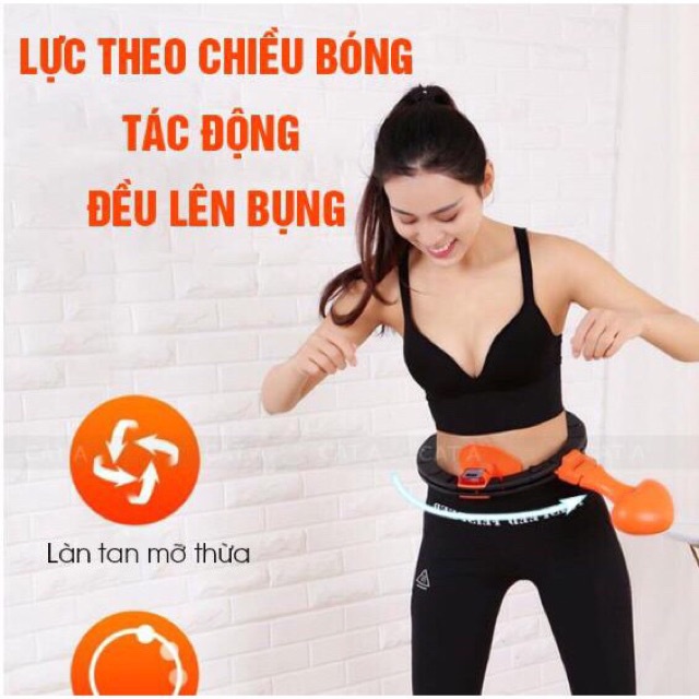 Vòng lắc eo thông minh tự đếm 2022, Vòng lắc bụng đốt mỡ siêu nhanh hiệu quả, Bàn xoay eo hula hoop