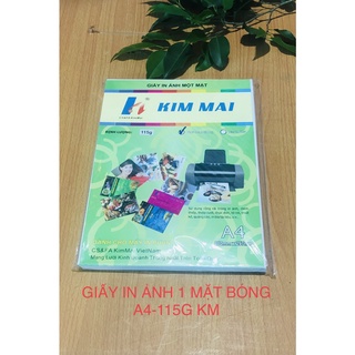 [Chính hãng] [Có sẵn] [Ảnh thật] GIẤY IN ẢNH-THỰC ĐƠN KM 1 MẶT BÓNG A4 ĐỊNH LƯỢNG 115G _ VPP ABC VINA