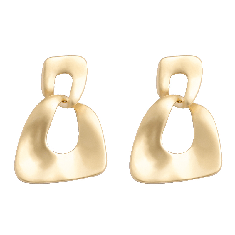 S925 Hoa Tai Kim Loại Thiết Kế Đơn Giản Hợp Thời Trang