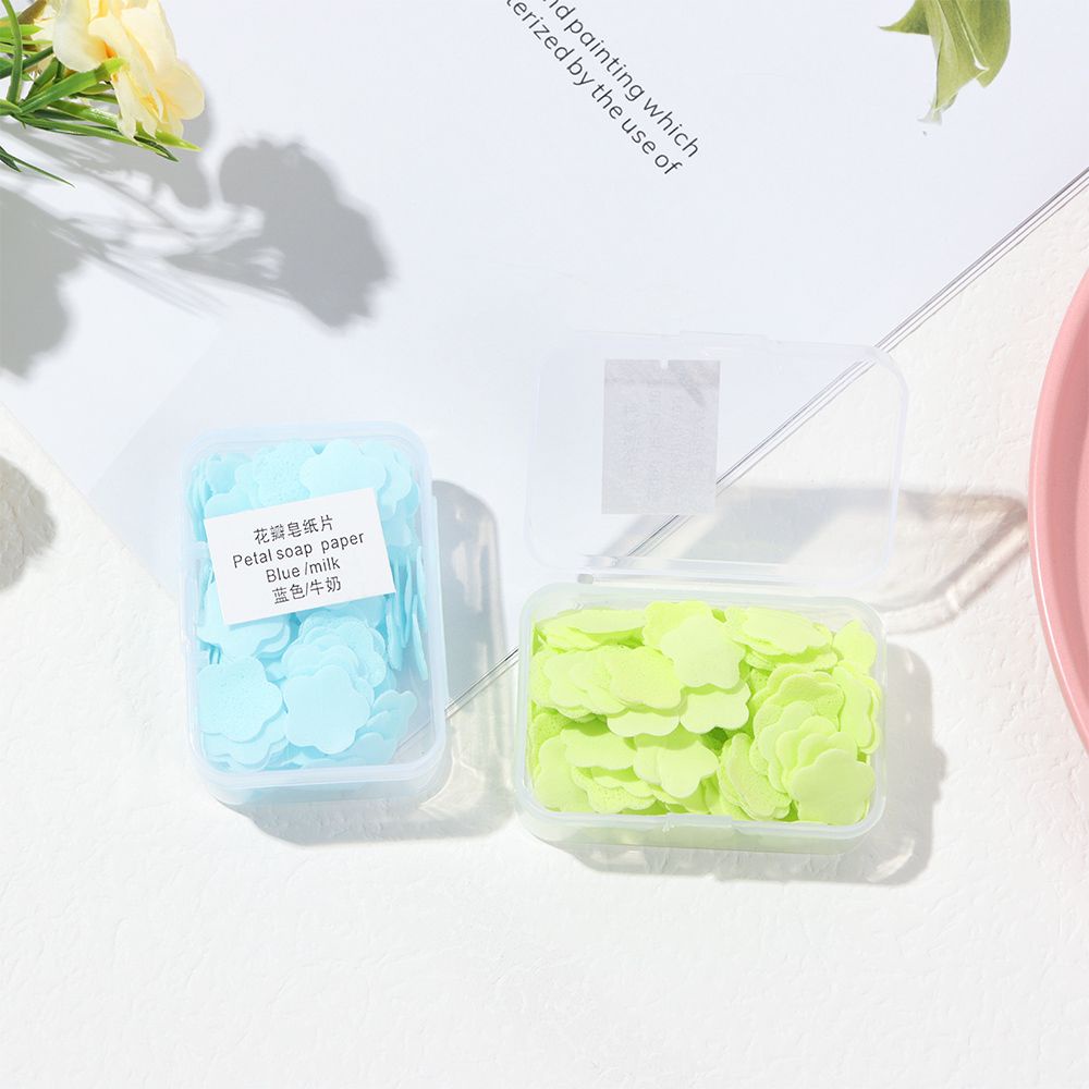 [Hàng mới về] Hộp đựng xà phòng giấy rửa tay tạo bọt hình bông hoa mini nhỏ gọn tùy chọn màu sắc cho phòng tắm