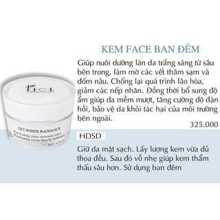 Face đêm TICI WHITE RADIANCE
