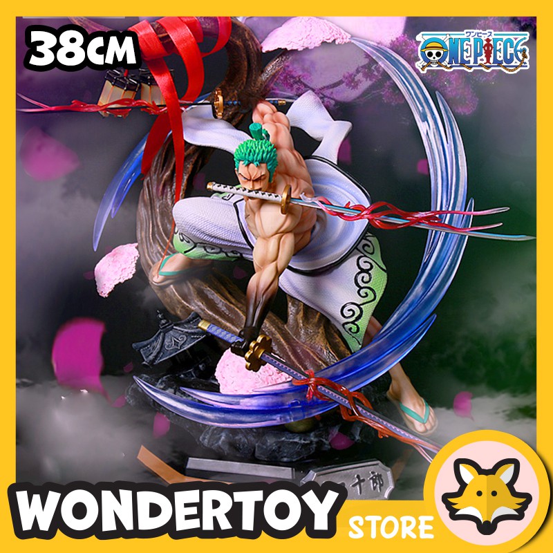 Mô hình Zoro Wano Kimono One Piece 1/6 scale GK 38cm có LED