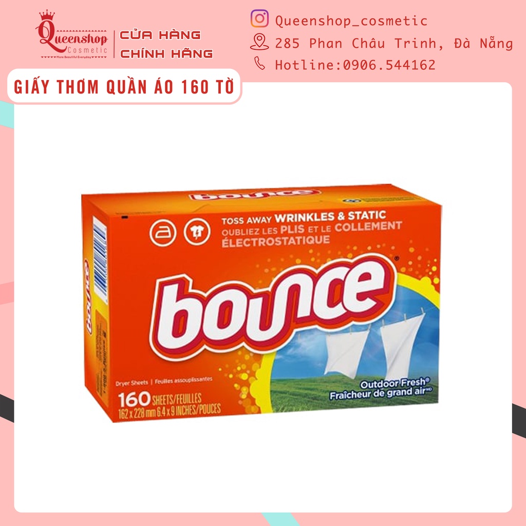 GIẤY THƠM BOUNCE MỸ NGUYÊN HỘP 160 TỜ