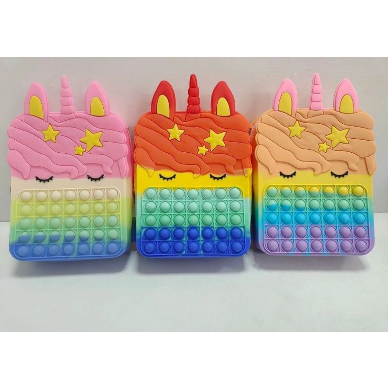 Balo Pop It Kỳ Lân Dễ Thương Kiểu Dáng Vuông Size To