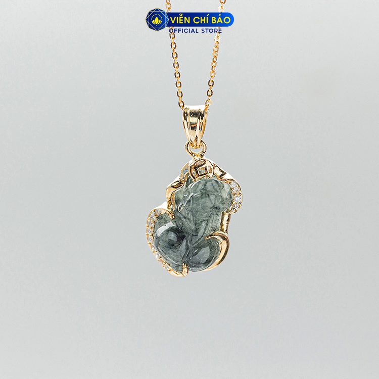 Mặt dây chuyền nữ Tỳ Hưu tóc xanh chất liệu bạc S925 thời trang phụ kiện trang sức nữ Viễn Chí Bảo M600061