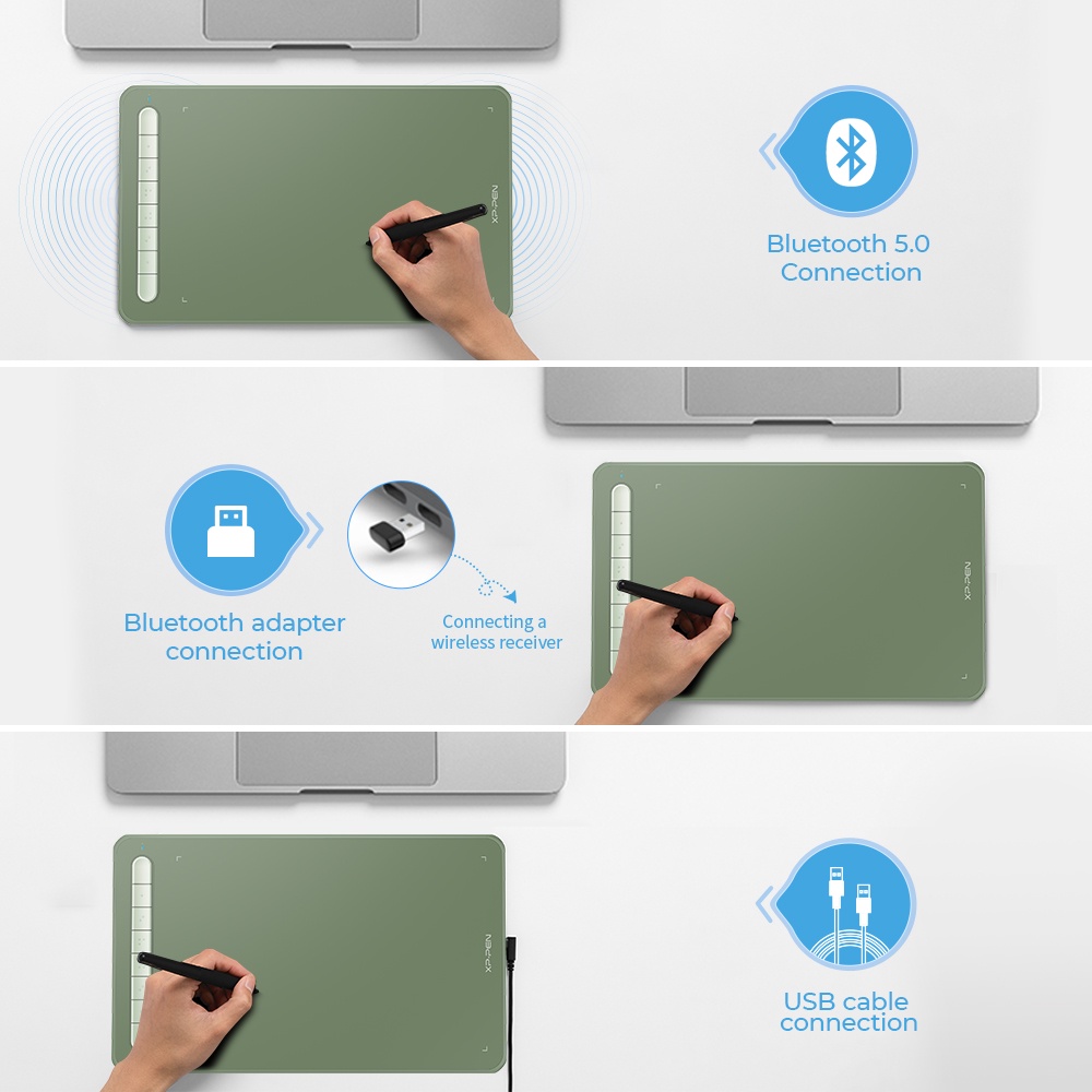 Xppen Deco M / MW Máy Tính Bảng Vẽ Nghệ Thuật Không Pin X3 Hỗ Trợ Kết Nối Bluetooth Có Chức Năng Nghiêng Cho Android