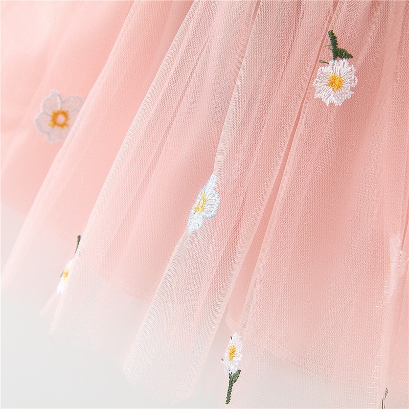 Váy bé gái 2 dây thêu hoa dễ thương phong cách Hàn Quốc  từ 6 tháng đến 3 tuổi