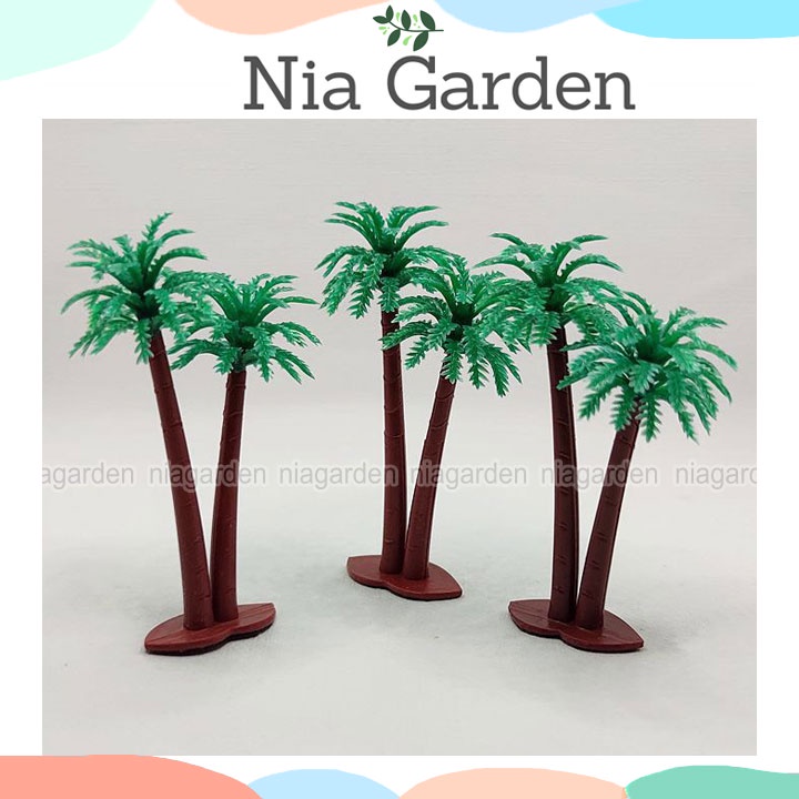 Tiểu cảnh cây dừa đôi làm mô hình trang trí chậu cây vườn terrarium bể cá mini Nia Garden N5