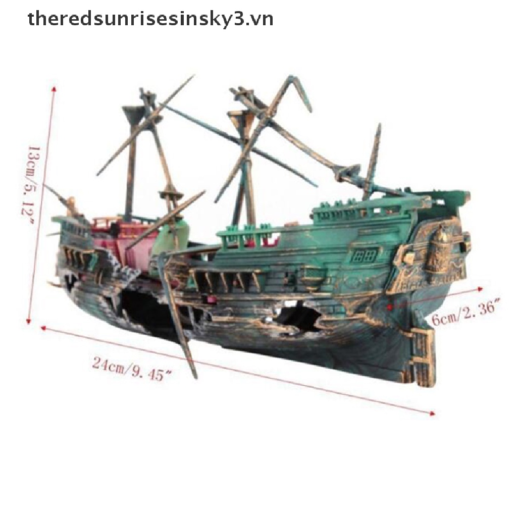 Mô Hình Tàu Trang Trí Bể Cá 3Vn