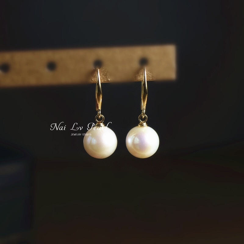 Bông tai hạt tròn đều 8ly