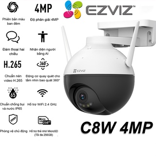 Mua Camera IP Wifi EZVIZ ngoài trời C3WN/C3TN/C8C/C8W - Siêu nét 4MP/2MP Mắt kép wifi ngoài trời xoay 360 độ