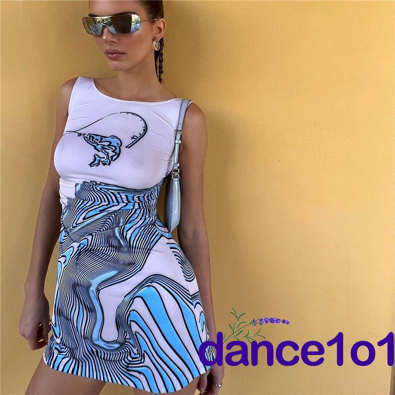 Đầm Khiêu Vũ1O1-Gaono Y2K Không Tay Cho Nữ