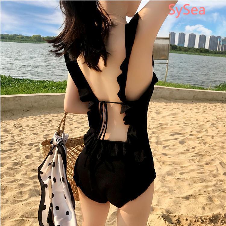 Đồ Bơi Một Mảnh Hở Lưng Phong Cách Hàn Quốc Gợi Cảm Cho Nữ