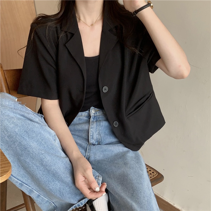 SUXI Áo Khoác Blazer Màu Sắc Thanh Lịch Cho Nữ