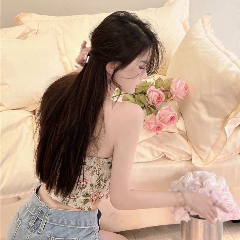 Áo Hai Dây Mỏng Nhẹ In Họa Tiết Hoa Gợi Cảm Cho Nữ