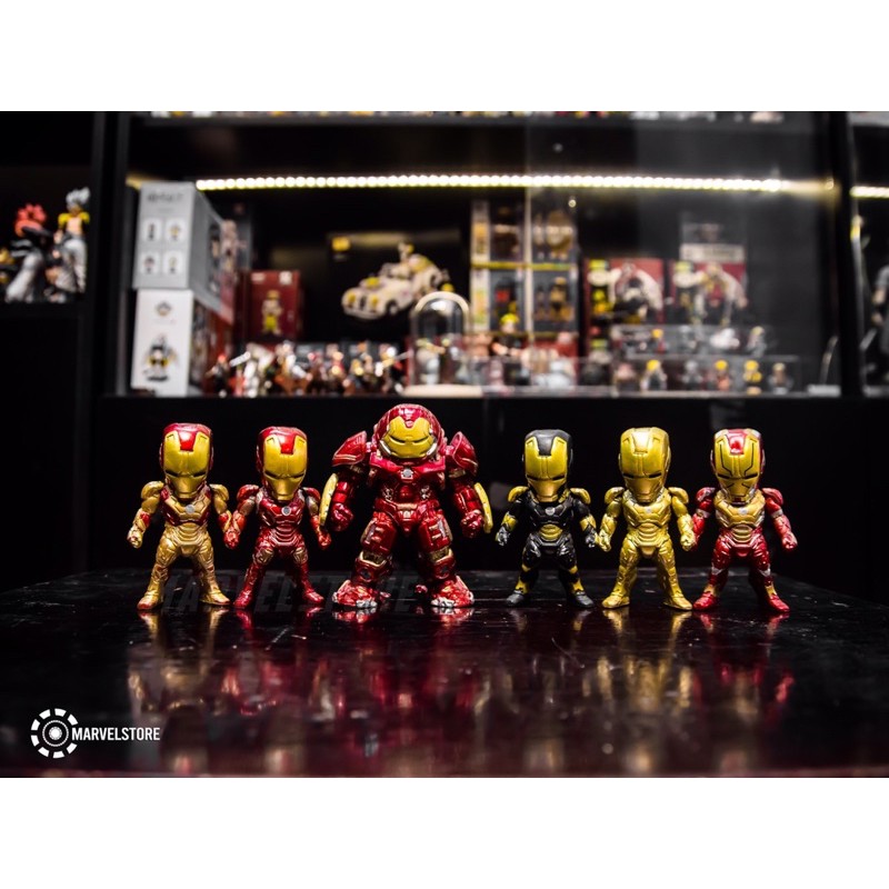 Mô hình Iron man chibi set 6 giáp người sắt có Hulkbuster