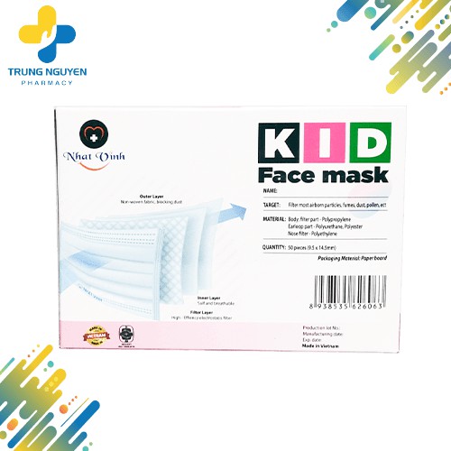 Khẩu trang trẻ em KIDS (Hộp 50 cái)