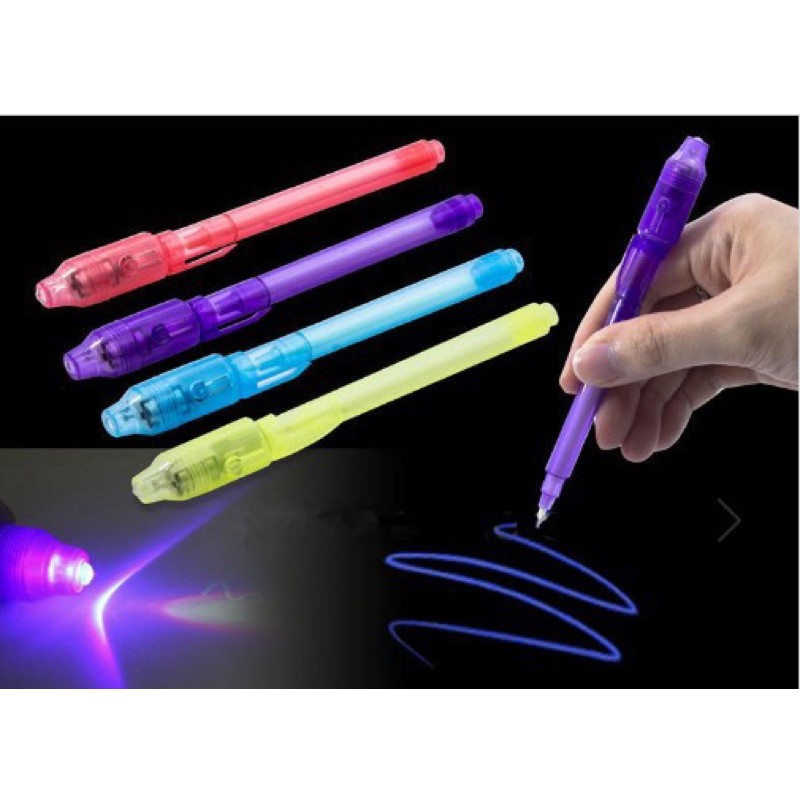 Bút tàng hình magic pen có đèn gắn nắp bút món đồ độc đáo thú vị