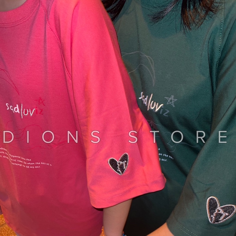 FULL TAG VẢI - Áo Thun SADLUV SADBOIZ Tee Valentine Couple Sad Boiz SADLOVE LUV Unisex Logo Thêu Chữ In Nổi DIONS STORE