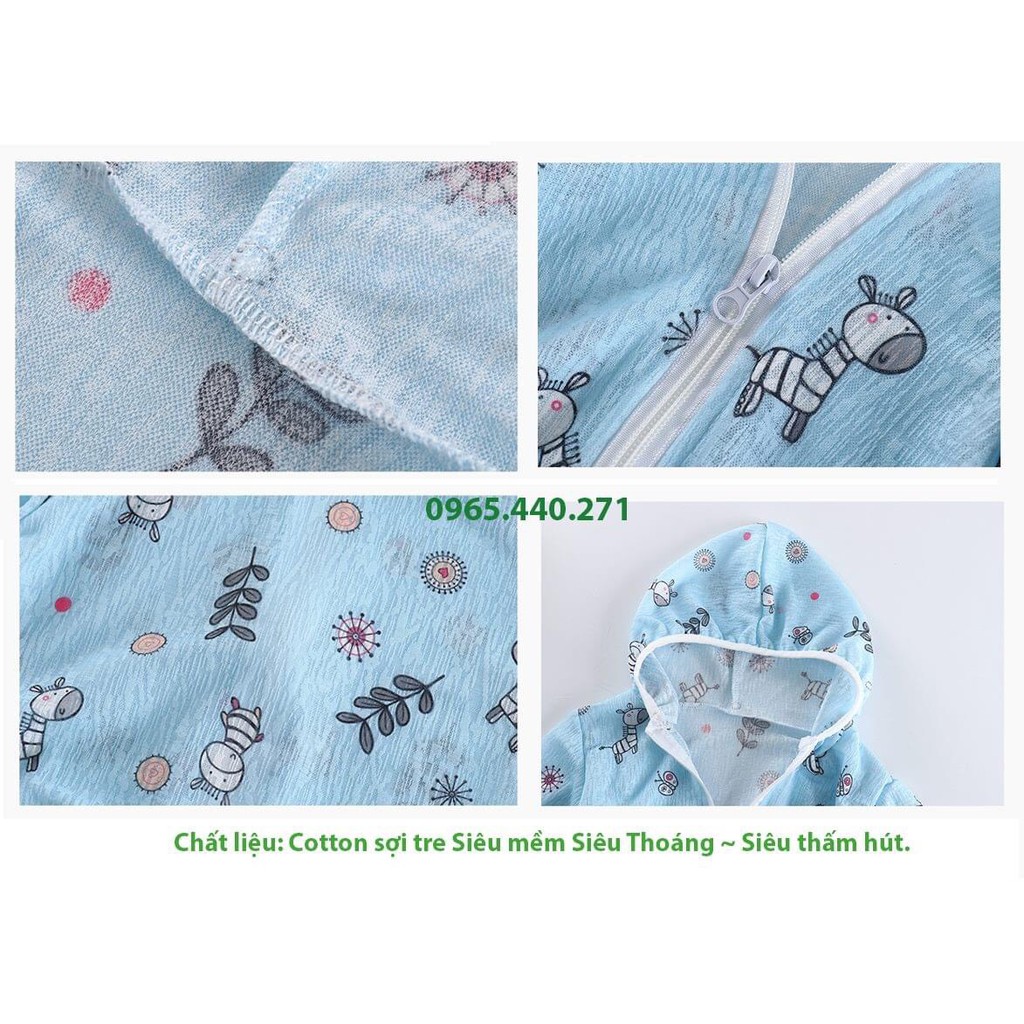 Áo chống nắng  vải cotton sợi tre chống UV cho bé, hàng loại 1